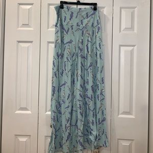 LuLaRoe Maxi Bluebird skirt!